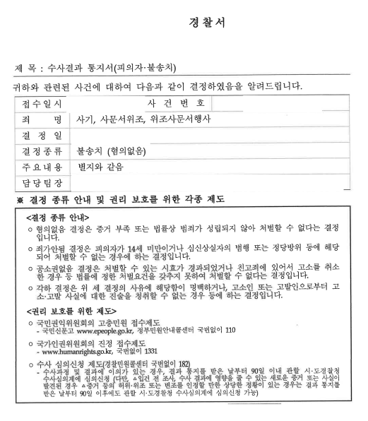오피스텔 전세대출 사기·사문서위조 혐의, 전원 혐의없음 불송치