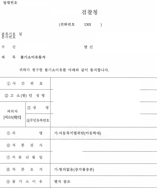 [부산] 아동학대 혐의, 반복적인 학대 의혹에도 '혐의없음' 결정