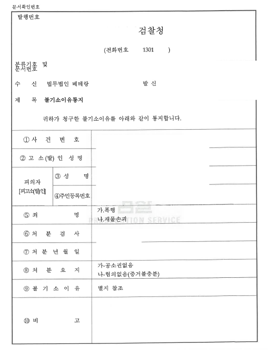 가정폭력으로 폭행·재물손괴 혐의 받은 의뢰인, 전부 불기소 처분